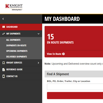 Knight Freight Tracker